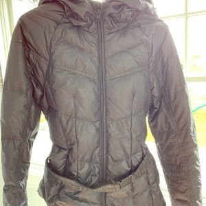 North Face women’s belted puffer jacket